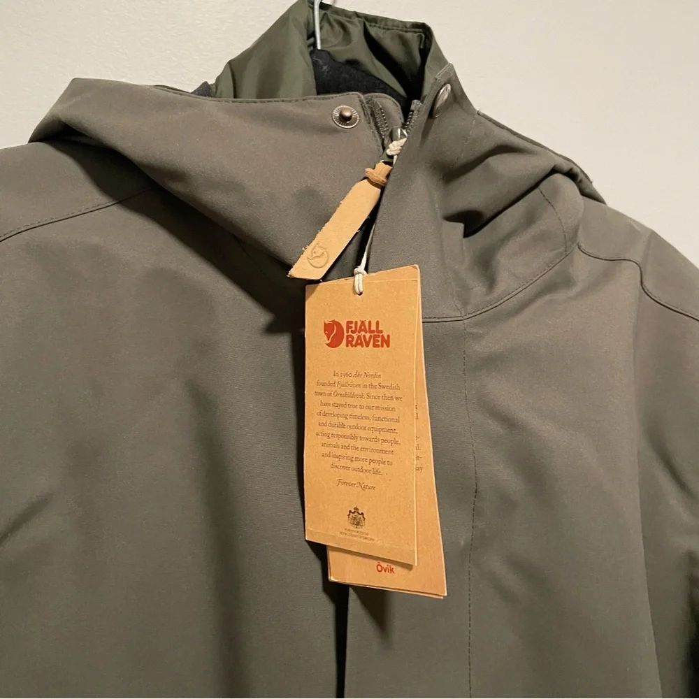 NWT Fjallraven Visby 3 in 1 Jacket in Deep Forest Green - Picture 10 of 16
